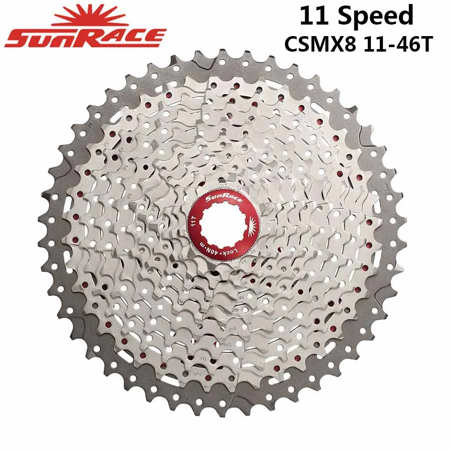 Велосипедная кассета SunRace CSMS8 CSMX8 MX80 11 скоростей с широким передаточным числом для