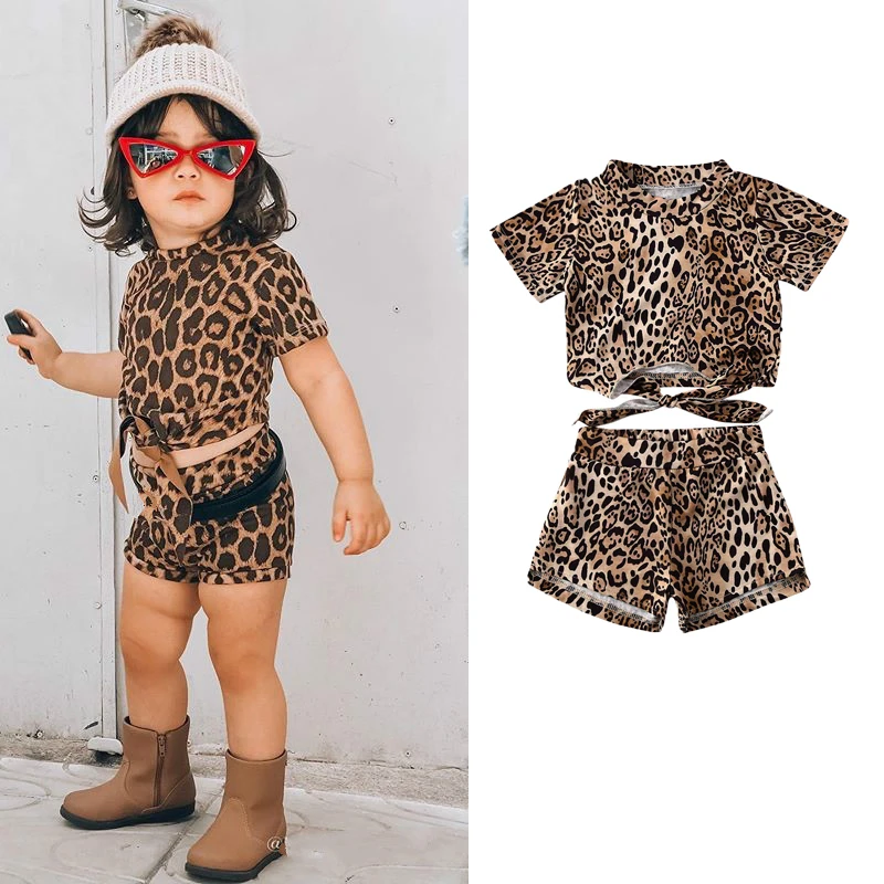 Детские комплекты одежды От 1 до 6 лет для маленьких девочек пуловер с коротким