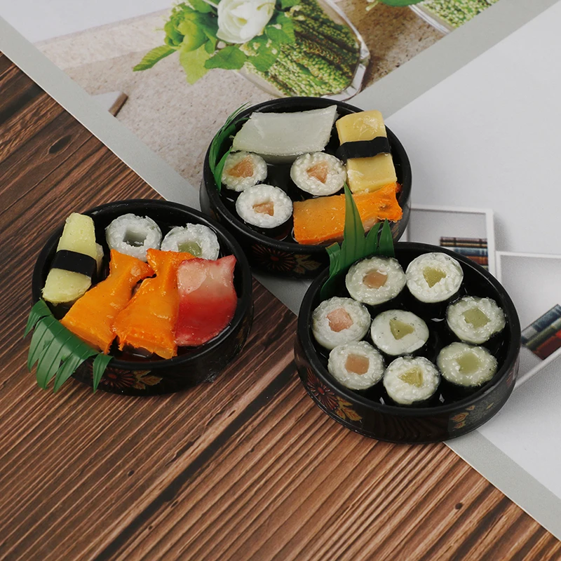 

1 шт. 1/6 кукольный дом Миниатюрный Японский Суши рис ролл для кукол ролевые игрушки