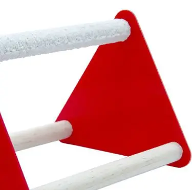

18*11*11 cm Acrylic Triangle Ladder Parrot Stand Frosted Stick Claw Grinding Stick Bird Toy Parrot Toys Parakeet Accessories