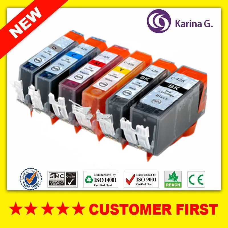 Совместим с Canon PGI425 PGI 425 CLI 426 чернильные картриджи для PIXMA MG6140 MG6240 MG8140 MG8240 и т.