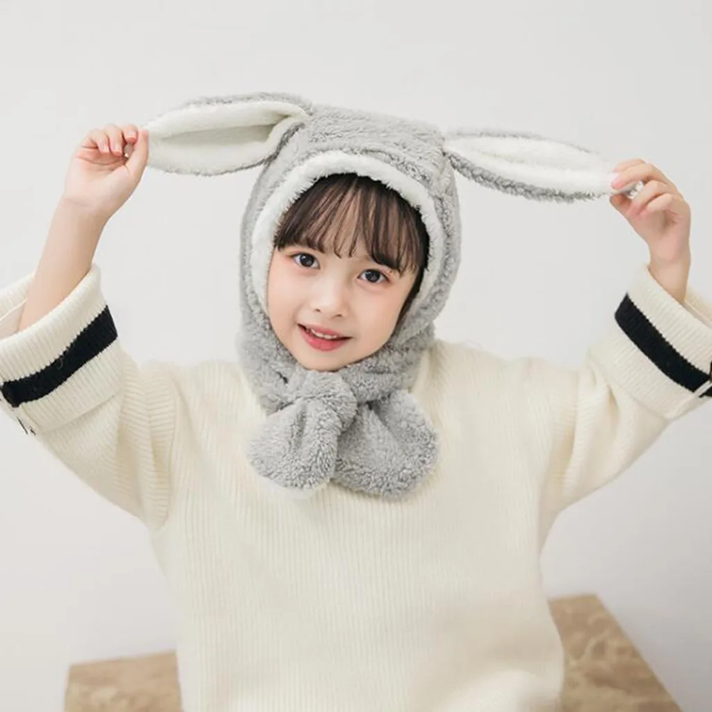 Регулируемый плотный шарф для маленьких девочек наушники милая шапка защиты