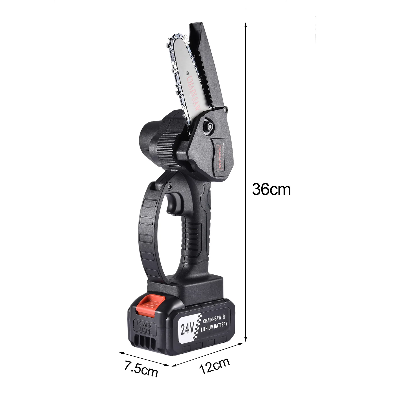 

4inch Mini Electric Chainsaw Cordless Handheld Pruning Saw Portable Battery Wood Cutter Home Garden Logging Power Tool