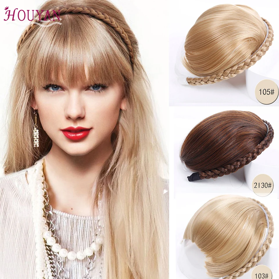Заколка для волос HOUYAN челка парик аксессуары с обручем синтетические