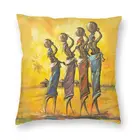 Картина маслом Африканский жизнь наволочка для подушки, декоративная экзотические Африканская женщина диванные подушки для автомобиля двухсторонняя печать