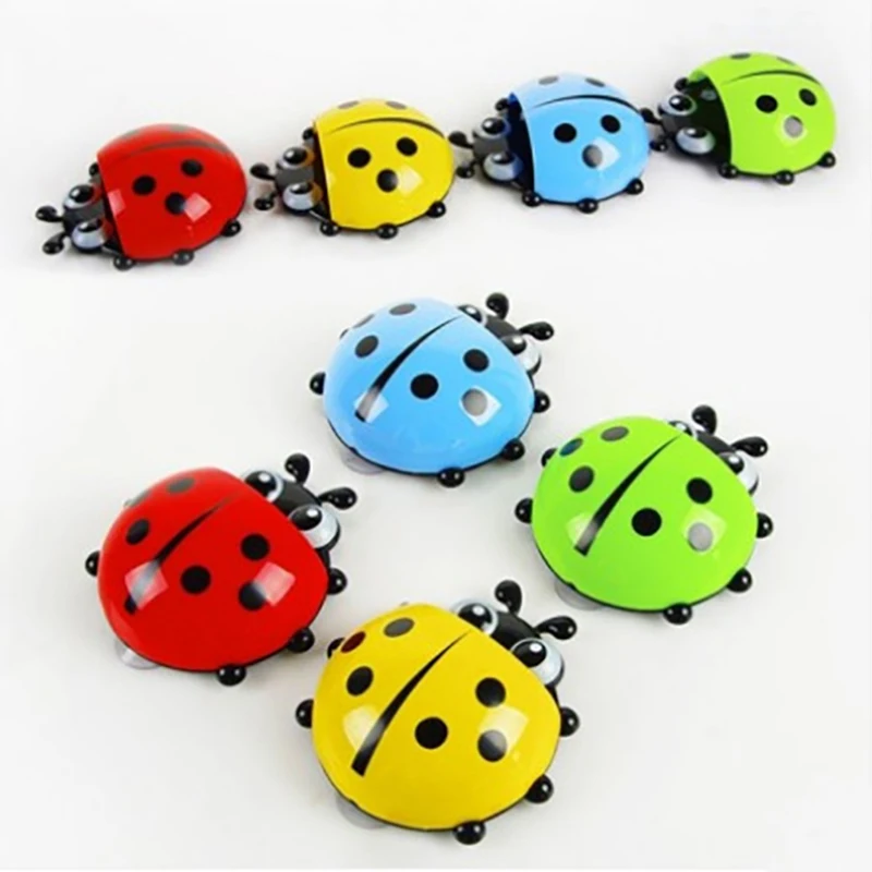 

Creative Seven Star Ladybug Cartoon Toothbrush Holder Vanity Finishing Appliance Hanging Organizer Bathroom Accessories