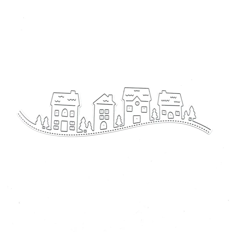 Julyarts домики и деревья ремесленные штампы Новые поступления металлические