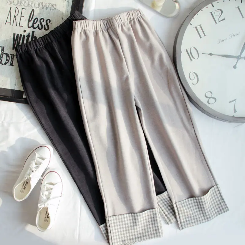 Брюки женские шерстяные JuneLove с высокой талией на осень/зиму