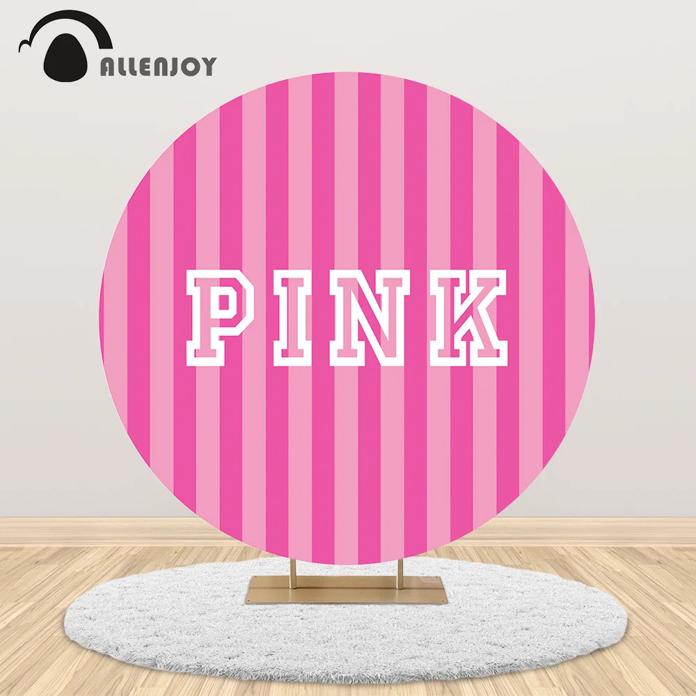 Allenjoy духи баннер для фотосессии в розовую полоску Gril/Фотофон круг задний фон