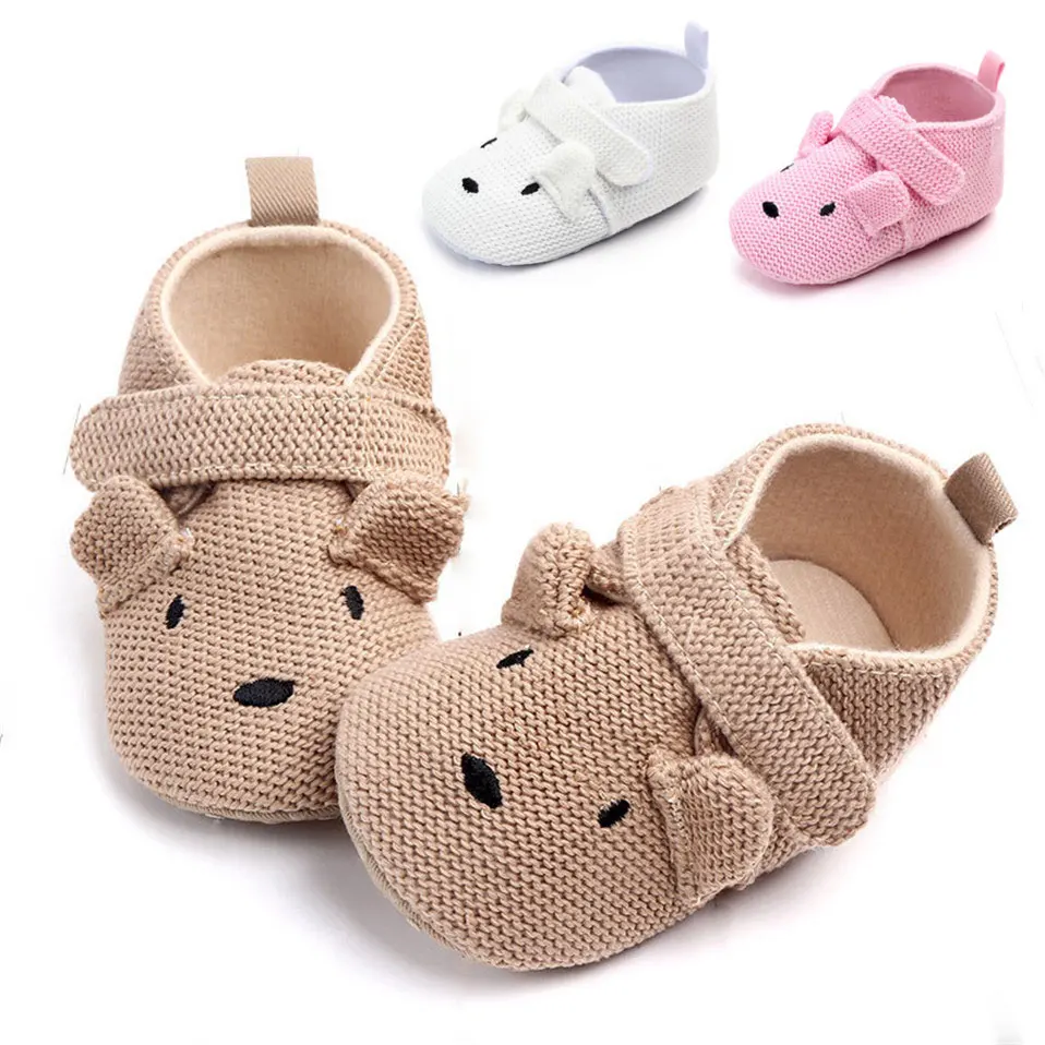Nuevo reci&eacute;n nacido zapatos para beb&eacute; con Animal beb&eacute; ni&ntilde;o ni&ntilde;os ni&ntilde;as juguete de Animal para cuna Zapatos Beb&eacute; de dibujos animados suave suela antideslizante caliente lindo zapatos planos zapatos-0