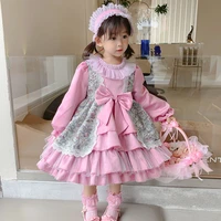 spring autumn dress for girls baby birthday princess party vestido lolita kawaii wedding dress girl long sleeve children dresses