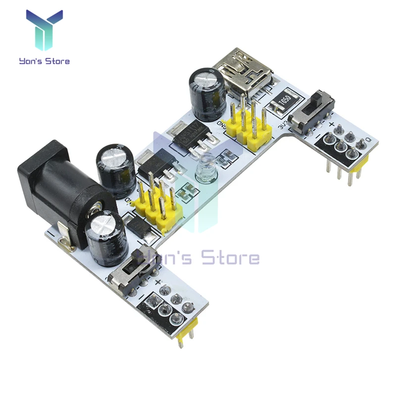 MB102 MB-102 Mini USB интерфейс макетная плата модуль питания для Arduino Белый DC 7-12 В 2 канала