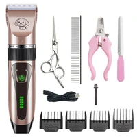 pet clipper dog hair clippers grooming haircut trimmer shaver set for cat dog usb rechargeable professional clipper