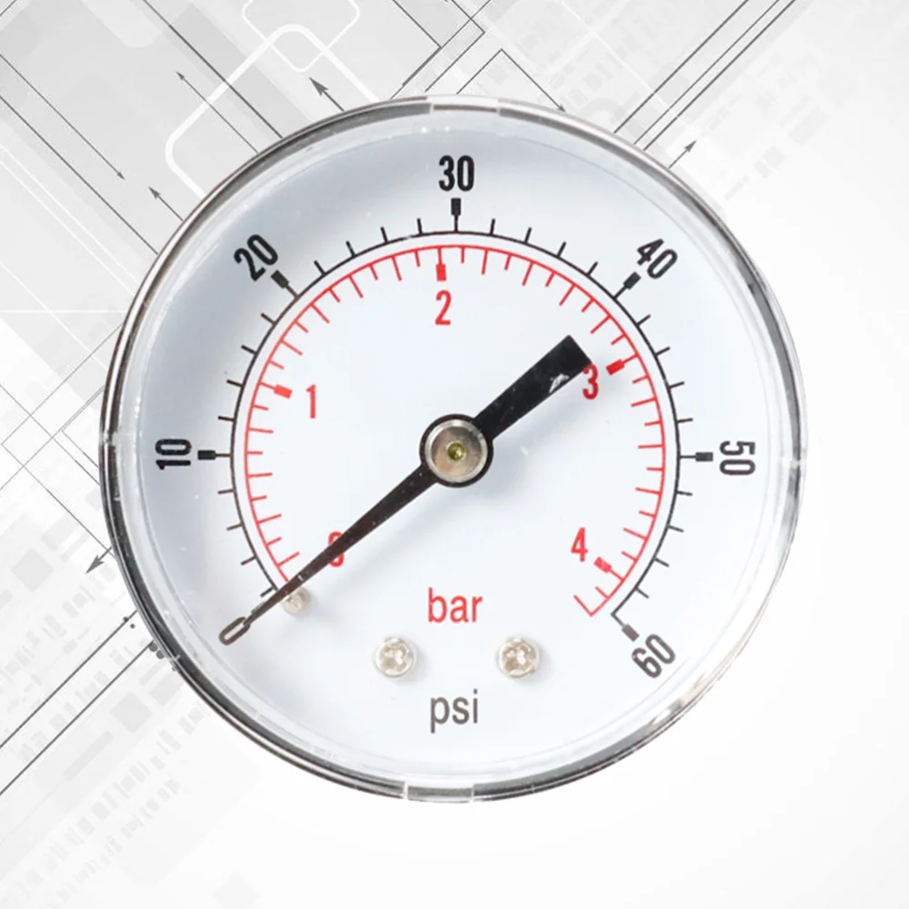 

0-1 Bar 0-15 Psi High Precision NPT Air Compressor Professional High Strength Pressure Gauge