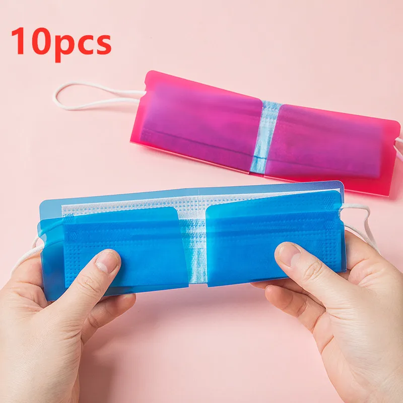 Складные одноразовые маски для лица 10 шт. пыленепроницаемый контейнер