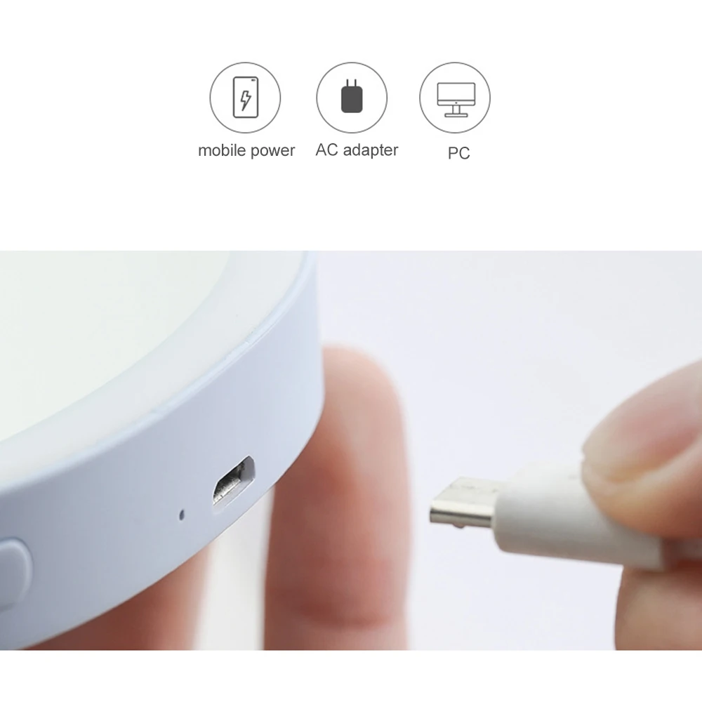 Косметическое зеркало для рук со светодиодной подсветкой складное ручное