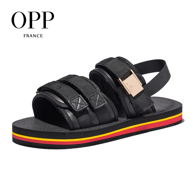 OPP Summer Sandals Men Casual  Soft Mesh Couple Beach Slippers Men Foam HooK&Loop  berkenstocks sandals  FR(Origin)