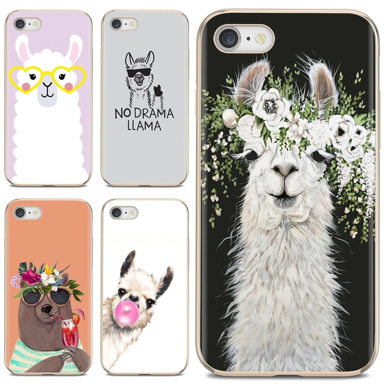 

For iPhone iPod Touch 11 12 Pro 4 4S 5 5S SE 5C 6 6S 7 8 X XR XS Plus Max 2020 Soft Case Lama Llama Alpacas