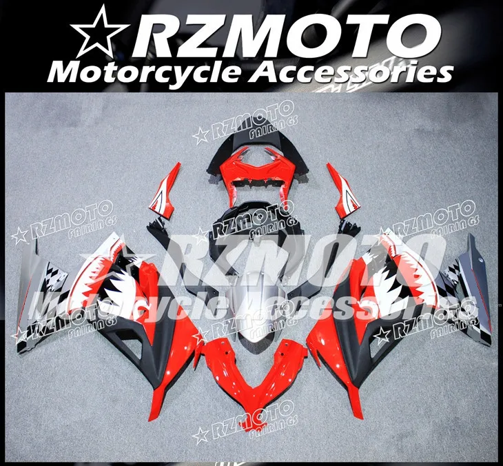 

New ABS Motorcycle Fairings kit Fit for Kawasaki Ninja 300 EX300 ninja300r 2013 2014 2015 13 14 15 16 17 18 19 Cool red shark