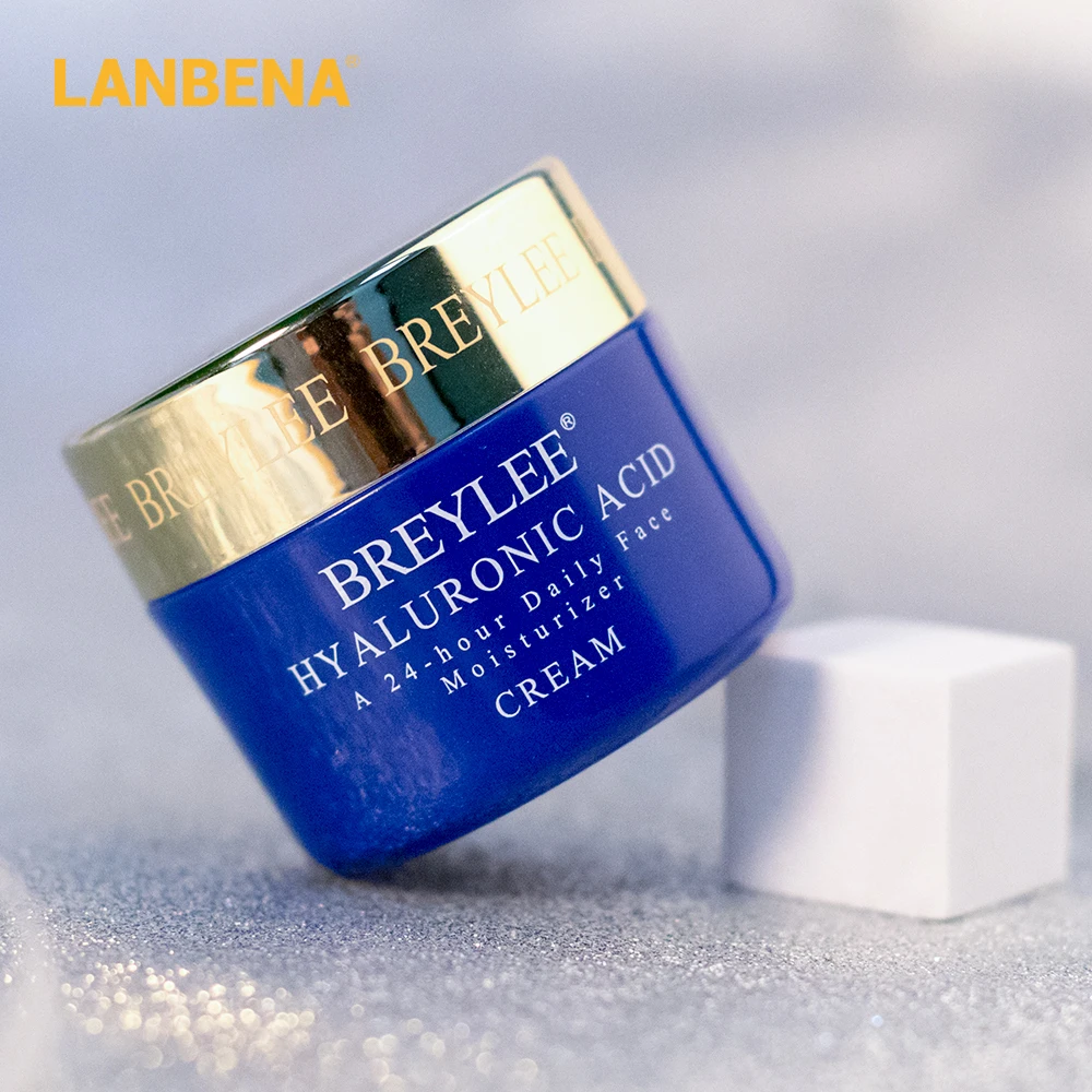 

BREYLEE Hyaluronic Acid Moisturizing Face Cream Collagen Whitening Smoothing Face Skin Care Remove Dark Spots Acne Treatment