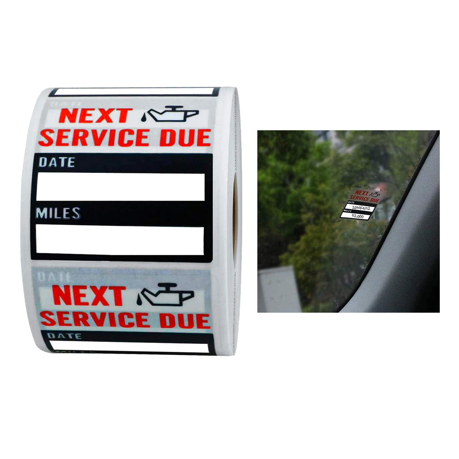 

100pcs Oil Change Stickers Car Sticker Service Reminder Stickers Car Windshield Decal Sticker Window Sticker Adhesive Labels