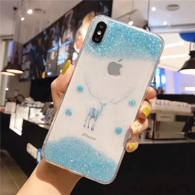 Блестящий чехол с сыпучим песком для iPhone X 7 8 чехлы телефонов фламинго 6 6s Plus XR XS Max