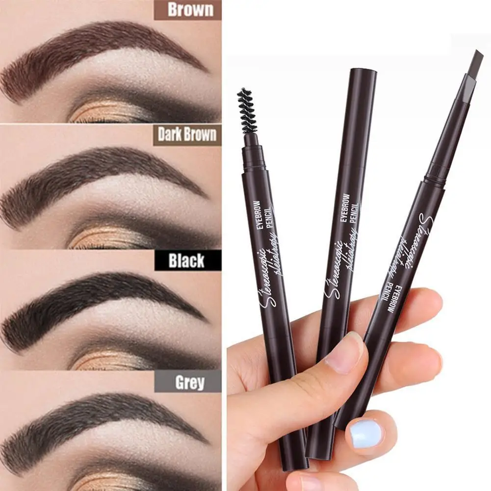 

Waterproof Triangle Double-headed Eyebrow Pencil Multi Dimensional Eyebrow Durable Effect Pen Sweatproof Three O7Z9