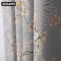 high precision jacquard backing curtains high shading flowers curtains for living dining room bedroom