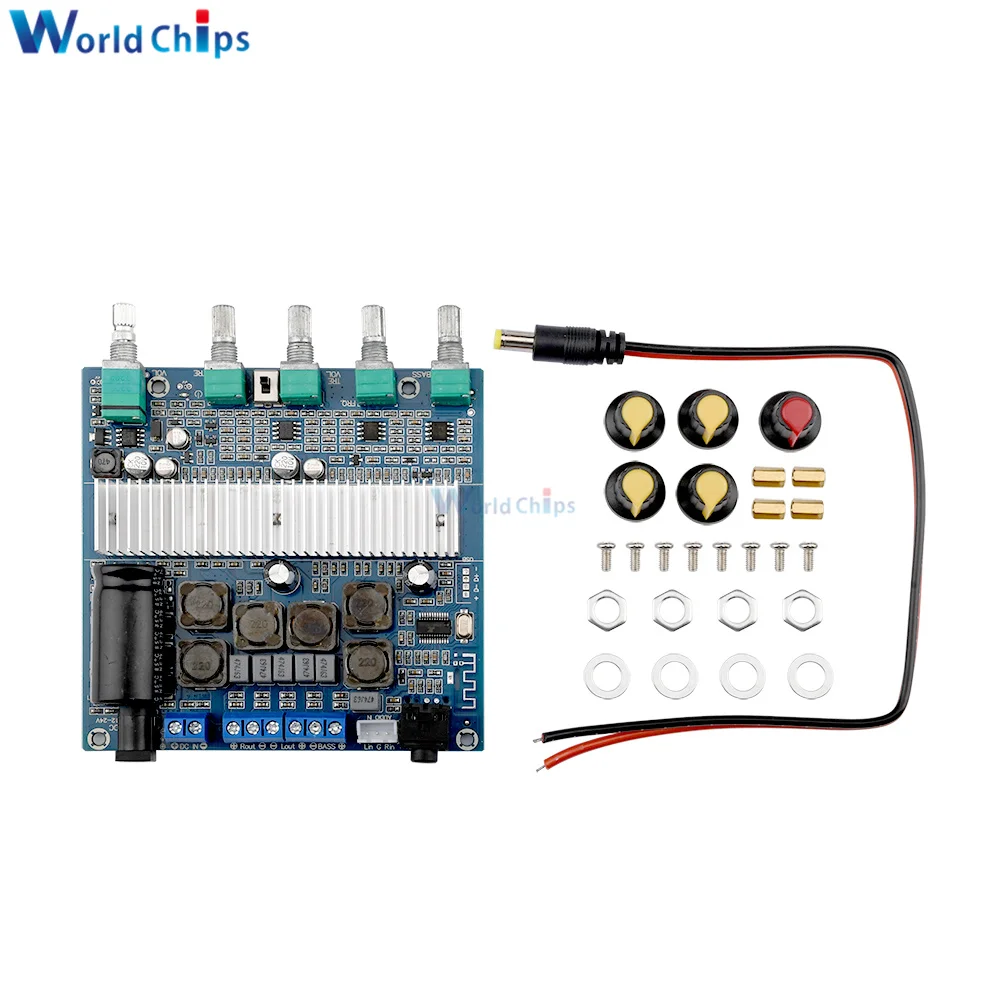 

TPA3116D2 усилитель звука Bluetooth Board 2,1 каналов 100 Вт + 50 Вт + 50 Вт сабвуфер Power AMP DC12-24V HIFI для домашнего динамика