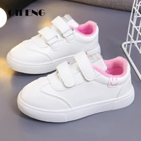 girls casual shoes warm light leather flat sneakers kids children fashion sport running footwear winter fur canvas shoes autumn