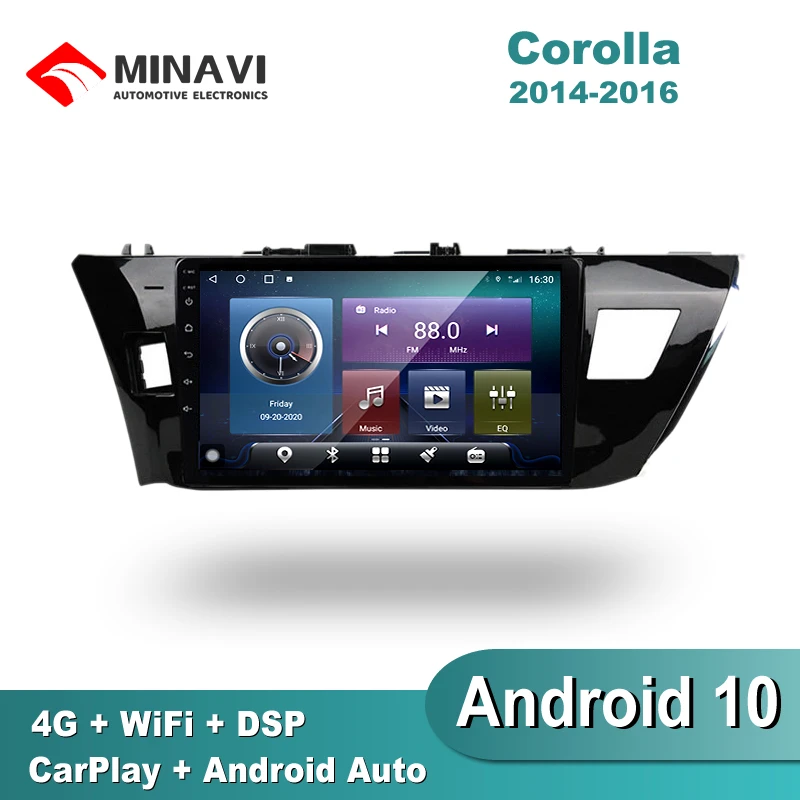 Автомагнитола TOYOTA COROLLA 2014/2015/2016LHD мультимедийный проигрыватель с 10 &quotэкраном