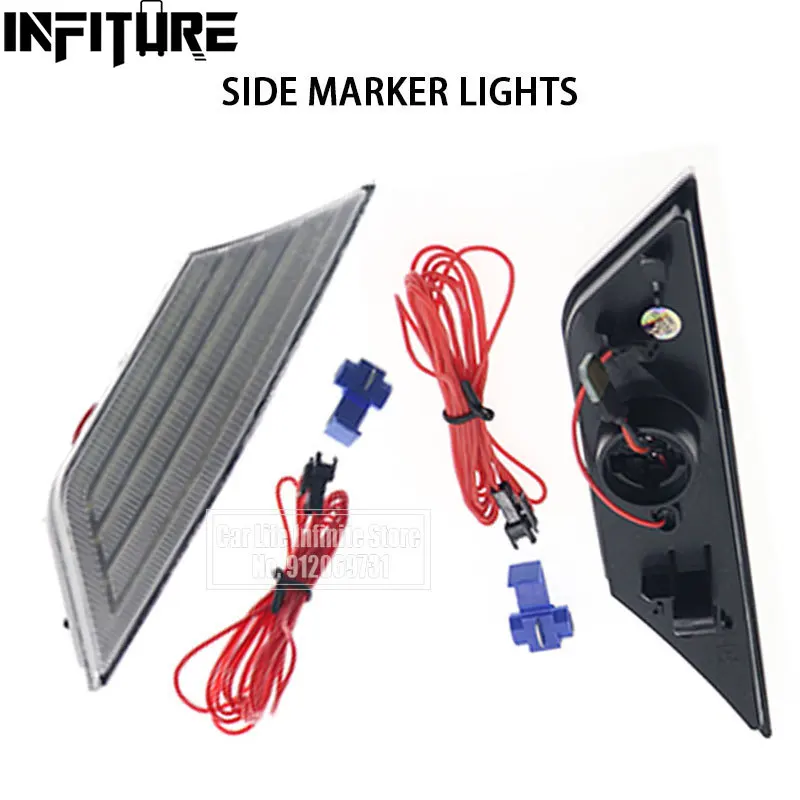 

2 шт течет светодиодные, боковые, габаритные фонари указатели поворота Индикатор ретранслятор лампы для Honda Civic 10th Gen 2016-2020