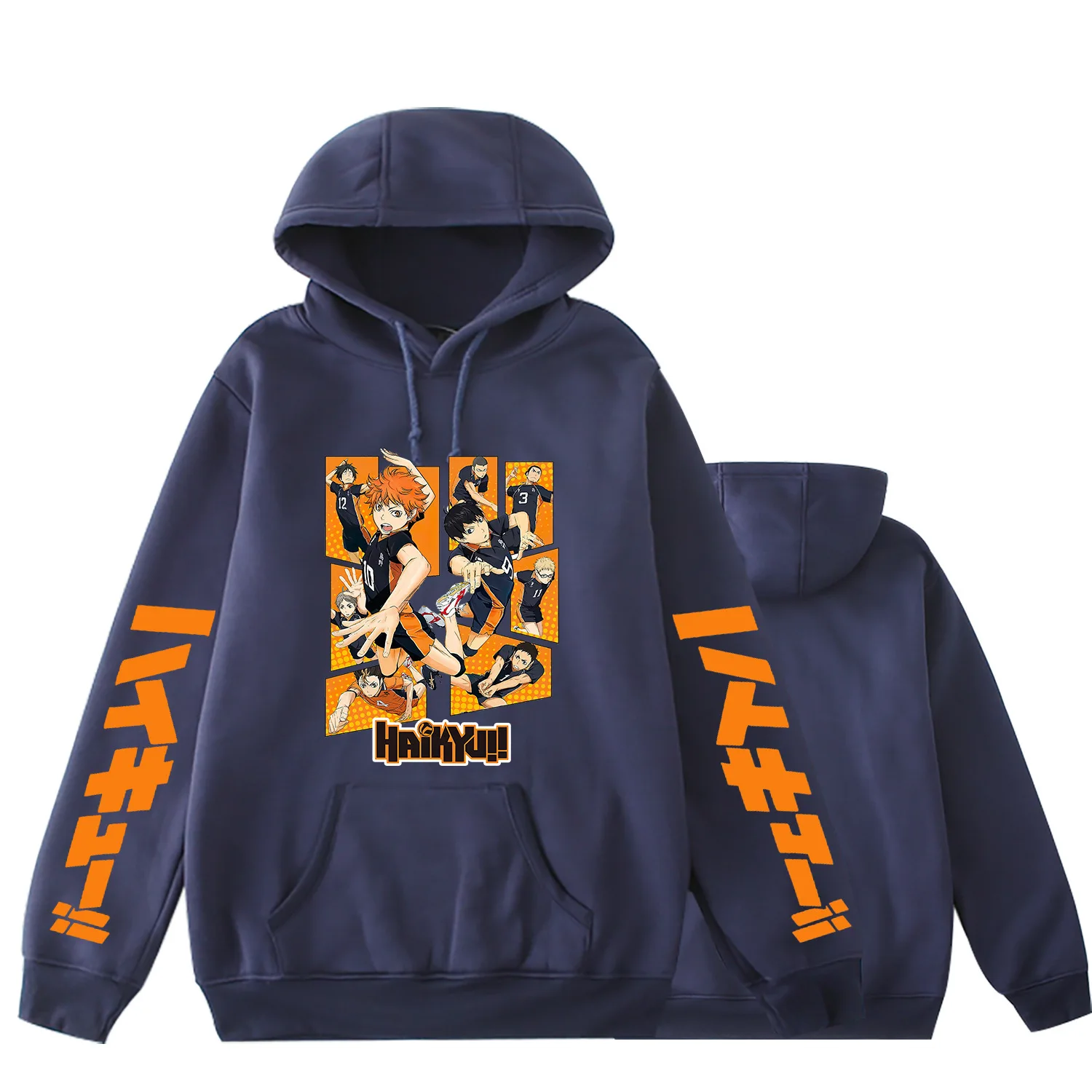 

2020 New Print Hooded Men and Women Long Sleeve Harajuku Casual Haikyuu Sweatshirt Autumn Winter Pullover Clothes