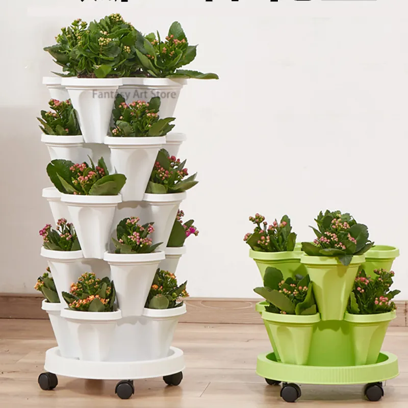 

Горшки для цветов с автоматическим поливом можно укладывать вертикально, настенные садовые балконы для выращивания, товары для сада