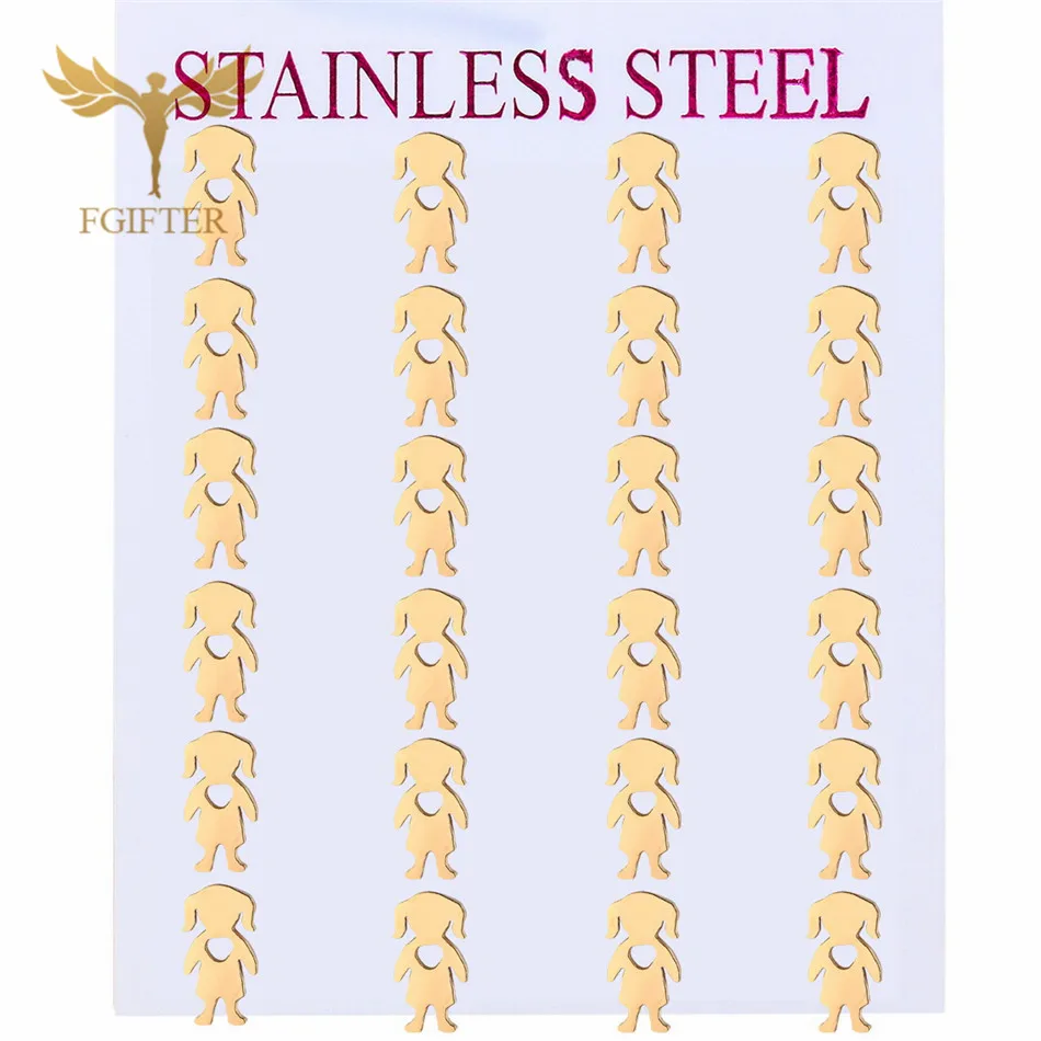 Новое платье для девочек серьги любящее сердце Высокое качество золото пирсинг