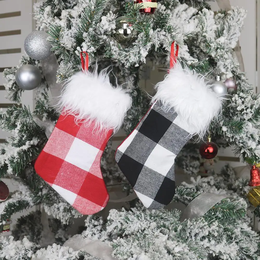 

RCtown New Year Christmas Stocking Sack Xmas Gift Candy Bag for Home Sock Christmas Tree Decorations