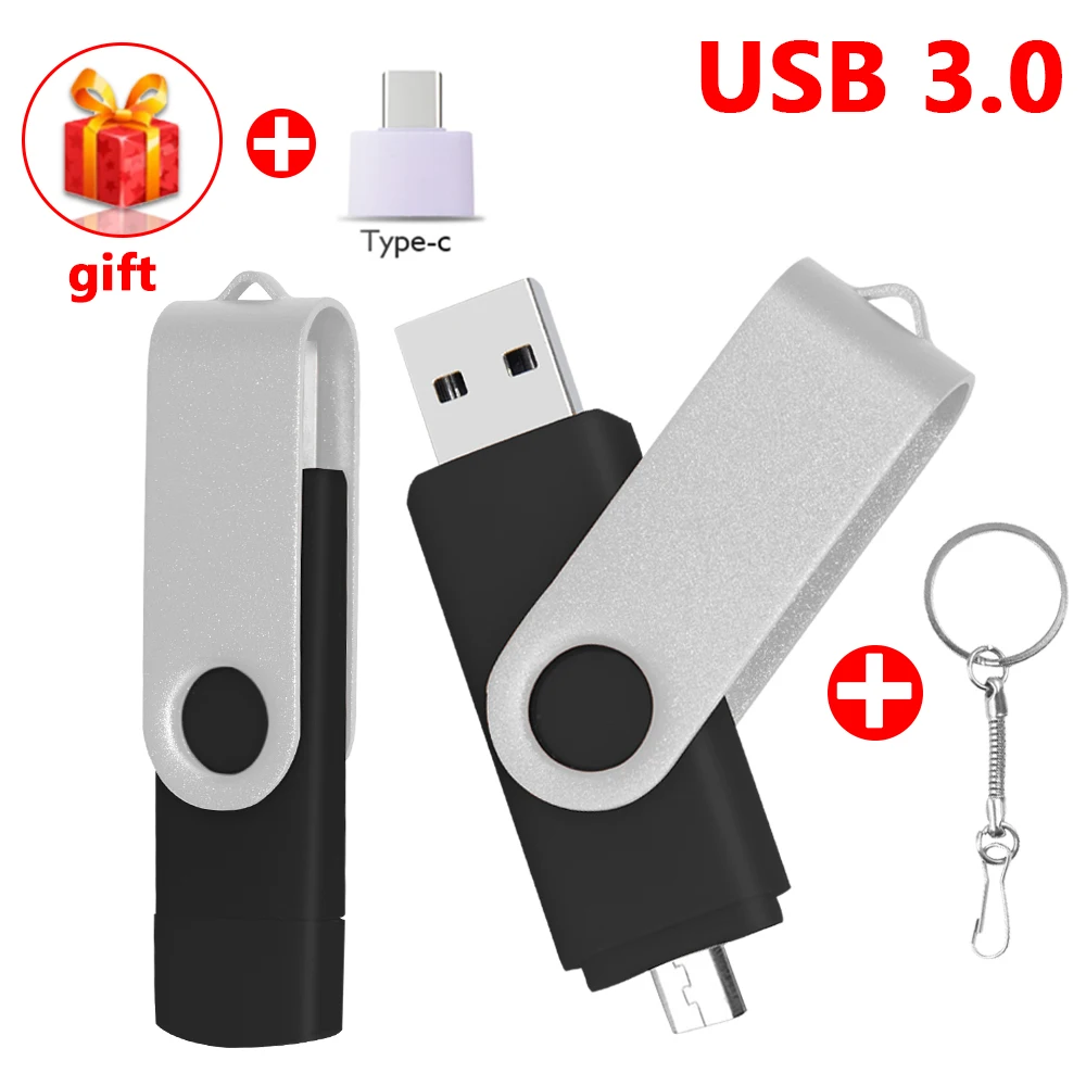 OTG USB флэш накопитель 256 ГБ высокоскоростной 3 0 объемные флэшки памяти