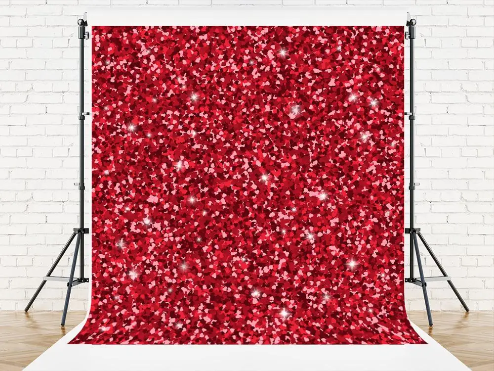 VinylBDS красный свадебный фон для фотосъемки боке без складок День Святого