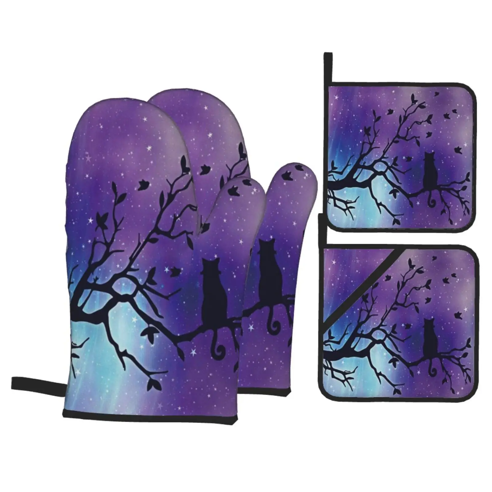 

Перчатки и варежки Hot Grip Original, набор из 4-х предметов, перчатки и варежки для выпечки, жаропрочные столовые приборы для выпечки