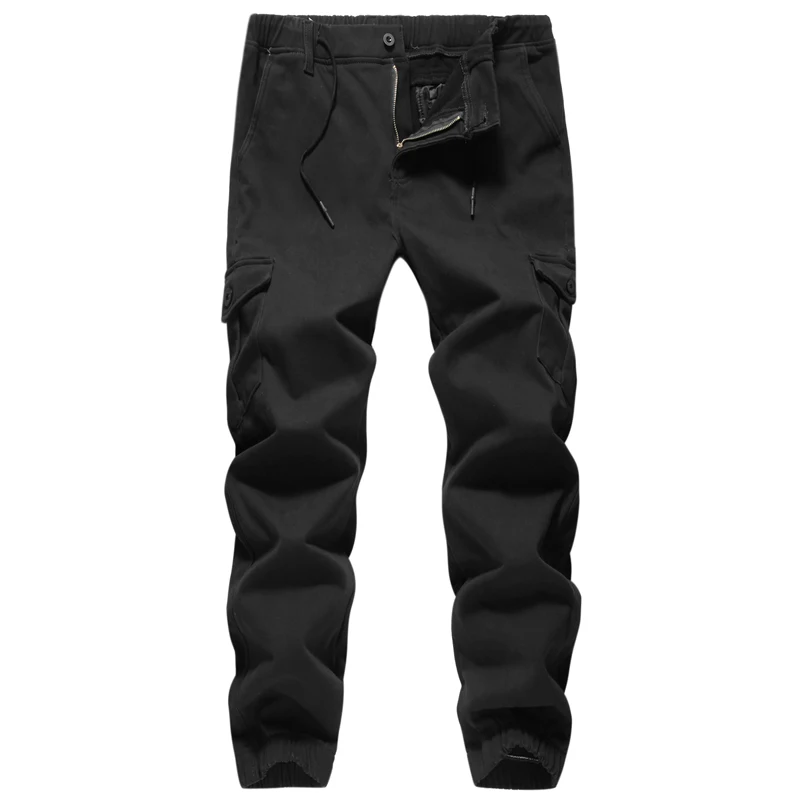 2020 мужские зимние брюки толстые теплые Карго повседневные флисовые карманы