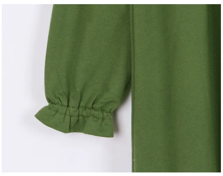 

Dress for Girls Party Korean Spring Green Long Sleeve Princess Teen Girl Child Dress Costume 5 6 7 8 9 10 11 12 13 14 15 Year