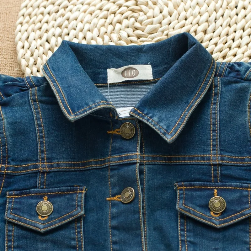 Детская джинсовая куртка с отложным воротником осень 2019 | одежда и обувь