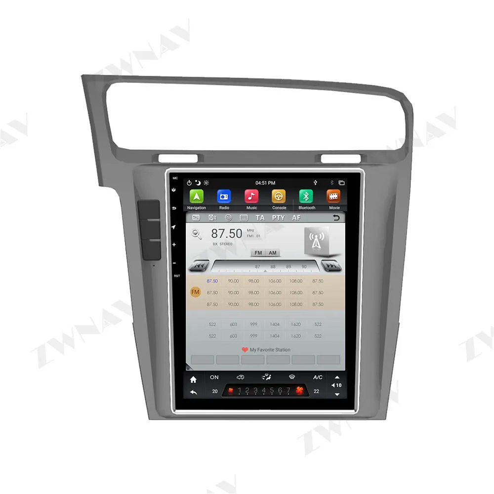 

Tesla screen Android 9 Car Multimedia Player For VW Golf 7 2013-2016 WiFi GPS Navigation Auto video audio radio stereo head unit