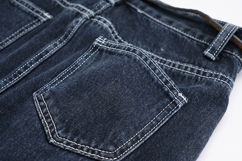 

[EAM] Simple Style Pockets Side Long Denim Blue High Waist Half-body Skirt Women Fashion Tide New Spring Autumn 2021 1DD3581