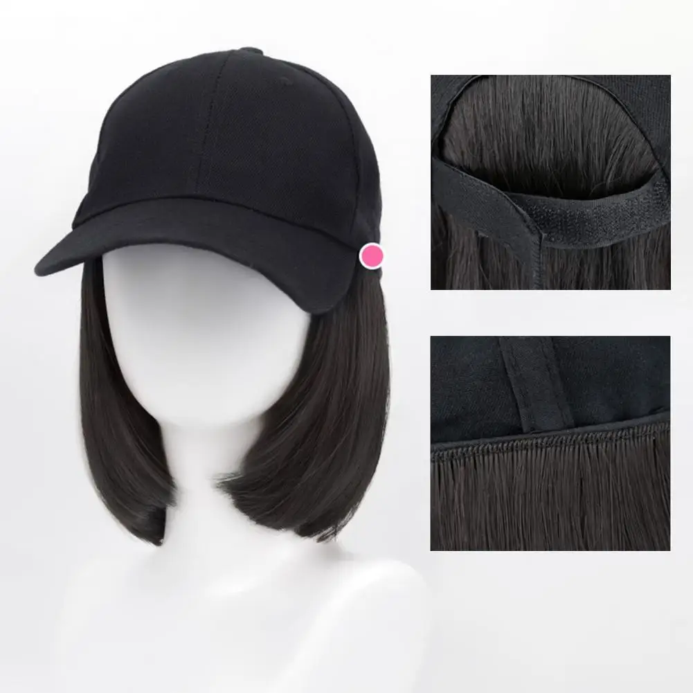 

Популярная женская бейсболка, универсальная женская Однотонная легкая Кепка с париками, бейсболка, бейсболка