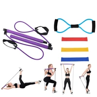 sport elastic bodybuilding resistance bands portable yoga pilates bar exercise stick elastic band home gym resistance bands set
