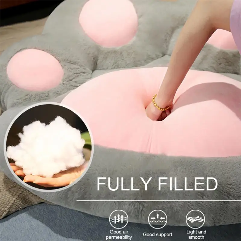 Seat Cushion Cat Paw Shaped Lazy Sofa Warm Floor Half-enclosed Cute Pad Office Chair Bear LivRoom Bedroom | Дом и сад