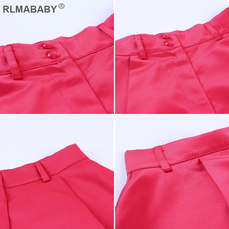 

Summer Solid Wide Leg Shorts Button High Waist Shorts High Street Sexy Women Shorts Bottoms Fashion Streetwear Loose Lady Shorts