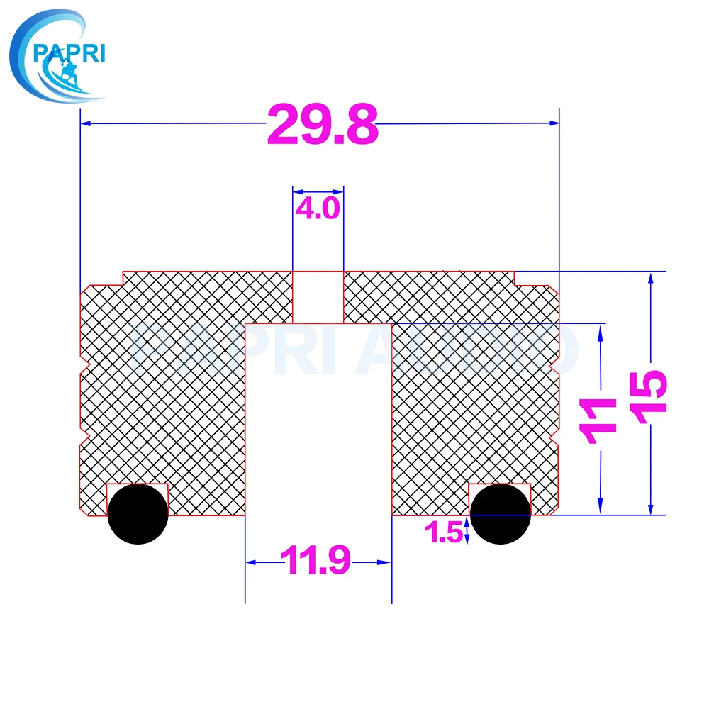 

PAPRI 4PCS 30x15MM Machined Aluminum Amplifier Feet Pad Chassis Speaker Cabinet Isolation Stand Base Amplifier CD DAC Turntable