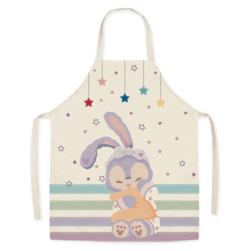 Льняной Фартук с принтом Медвежонок | Игрушки и хобби